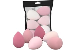 1STMALL Makeup Sponge Set 6 Pack Pink, Beauty Blender for Foundation, Powder, Liquid & Cream, Soft Latex-Free Reusable Cosmetic Sponges, Flawless Face Applicator for Women