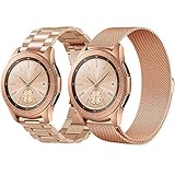 Koreda Compatible Samsung Galaxy Watch(42mm) Bands, 20mm Stainless Steel Band + Milanese Loop Mesh Replacement Bracelet Metal Strap Compatible Galaxy Watch Active/Ticwatch E/Gear Sport Smartwatch