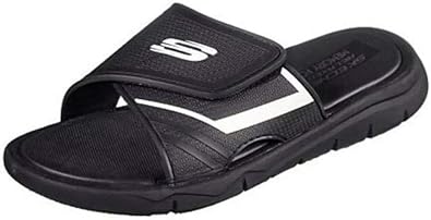 skechers men's memory foam flip flops
