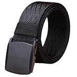 WYuZe Men’s Military Tactical Web Belt, Casual Nylon Webbing with No Metal Buckle