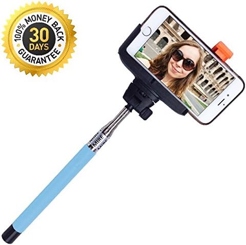 Selfie Stick Monopod with Build-in Bluetooth from A-Mire Offer Extendable Phone Holder with Bluetooth Shutters Remote Self-shooting Best for Travel for iPhone 6, iPhone 6 Plus, iPhone 5 5s 5c, Smartphone, Have the perfect picture Now!