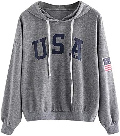 Eduavar Clothing, Fashion Women Ladies Girls Letters Long Sleeve Hoodie Sweatshirt Hooded Pullover Tops Blouse