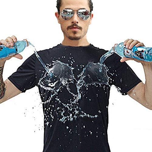 Stain Proof Undershirt T-Shirt for Men Waterproof Quick Dry Breathable Short Sleeve Tee