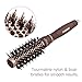 FIXBODY Round Hair Brush with Boar Bristles, Nano Thermal Ceramic, Ionic Tech, Roller Hairbrush for Blow Drying, Curling, Straightening (2.2 inch, Barrel 0.98 inch)