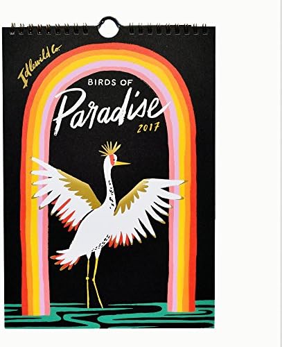 Idlewild Wall Calendar 2017 - Birds of Paradise - 12 Month Calendar