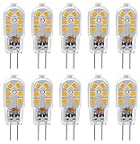 KINDEEP G4 LED Bulb, Bi-Pin Base, 20W Halogen Bulb Equivalent, AC/DC 12 Volt, Warm White 3000K, 10-Pack