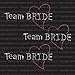 Set of 3 Team Bride Iron On Rhinestone Crystal T-shirt Transfer by Jubilee Rhinestones