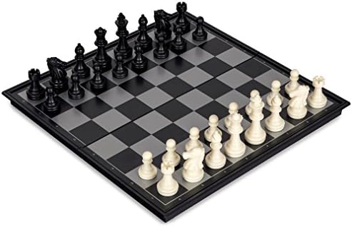 GZNIGHT 2 in 1 Travel Magnetic Chess and Checkers Game Set - 12.5 Inches