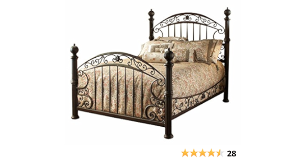 Amazon Com Hillsdale Furniture Chesapeake Bed Set With With Rails King Rustic Old Brown Furniture Decor