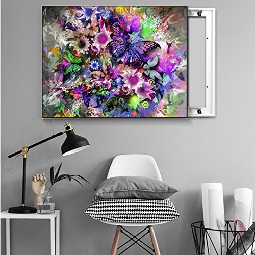 TiTCool 5D Diamond Painting,Colorful Butterfly And Flower 30X40CM FULL Drill Rhinestone Pasted Craft DIY Home Decorative
