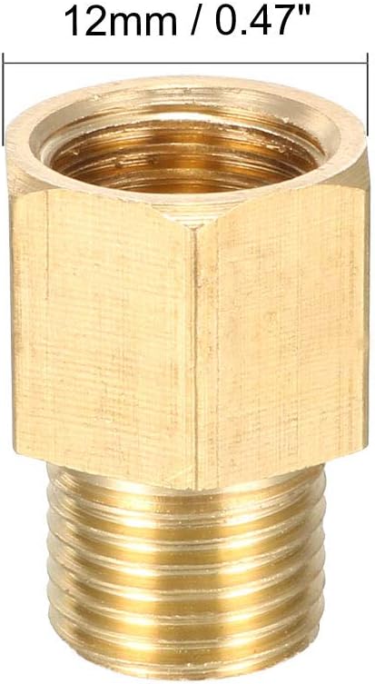 sourcing map Brass Threaded Pipe Fitting 1/8N PT Male x 1/8N PT Female Adapter 5pcs, Copper, 1/8 x 1/8 - Image 4