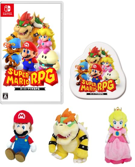 スーパーマリオＲＰＧ -Switch + マリオ・ピーチ・クッパぬいぐるみセット (【Amazon.co.jp限定】オリジナルピンズ 同梱)