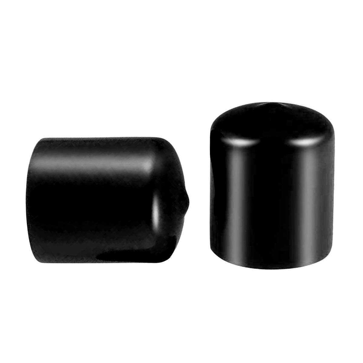 50 Pcs Screw Thread Protectors, PVC Rubber Round Tube Bolt Cap Plastic End Cap Cover Thread Protectors Black, Inner Dia 30mm — image 1