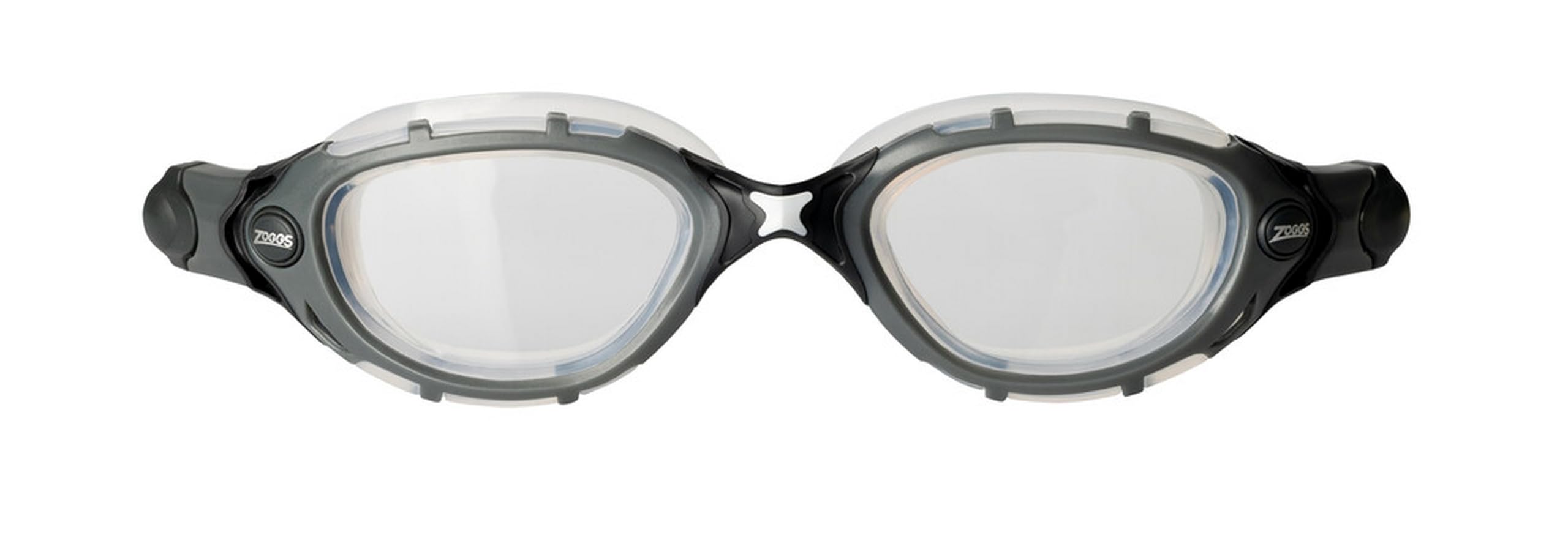 Zoggs Original Predator Flex Adult Swimming Goggles | Clear Lens, Anti-Fog, UV Protection, Quick-Adjust Strap, Curved 180° Vision | Pool and Open Water