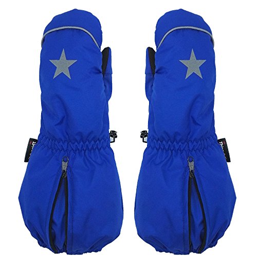 image for HighLoong Kids Waterproof Ski Snowboard Cold Weather Winter Gloves mit
