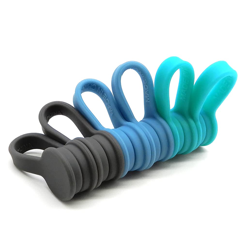 Xrkuu 6 Pieces Magnetic Cable Ties, Reusable Cable Organisers Silicone Magnetic Cable Clips Cable Straps Cord Organiser for Organizing and Bundling Wires, Cords, Charger, Earphone (3 Colors)