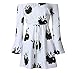 Ouduokiya Women Sexy Flower Print Long Sleeve Off Shoulder Short Dress