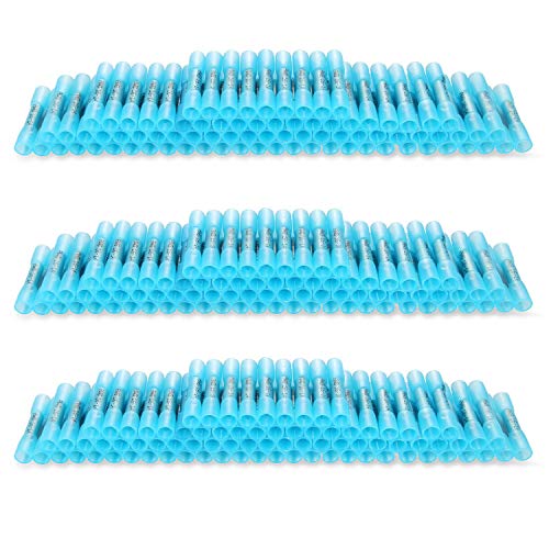 GBAuto Blue Heat Shrink Butt Connectors 16-14 Gauge-Insulated Waterproof Electrical Connectors Wire Terminals Marine Automotive Crimp-Butt Splice Connectors - 200PCS