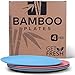 GET FRESH Bamboo Dinnerware Set - 4 Pack Bamboo Fiber Plates for Healthy Dining