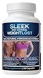 Forskolin Pure 100% Natural Weight Loss Diet Supplement Fat Buner For Men & Women (Highest Grade Forskolin On The Market) 250mg 60 Capsules Guaranteed By Sleek