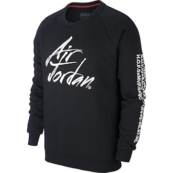 Nike Jordan Jumpman Greatest Fleece - Gröbe S - Rundhalsshirt Für Herren - Schwarz