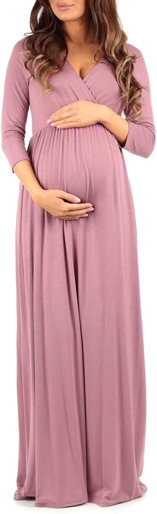 Wrapped Ruched Maternity Dress at  Women’s Clothing store