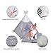 isYoung Pet Tent Bed, Pet Teepee House for Cats and Little Dogs Washable Navy Stripe Style with Breathable Mesh Window - Come with A Mat, Used All Year (Pet Tent Bed)