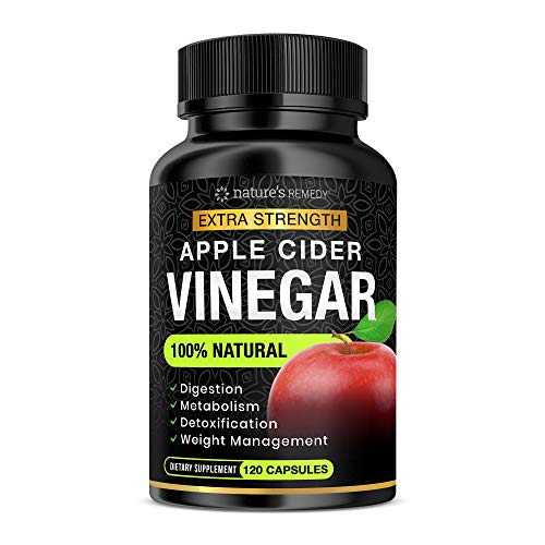 100% Natural Raw Apple Cider Vinegar Capsules (1500 mg | 120 Capsules) Pure Apple Cider Vinegar Pills with Cayenne Pepper for Fast Detox Cleanse & Bloating Relief