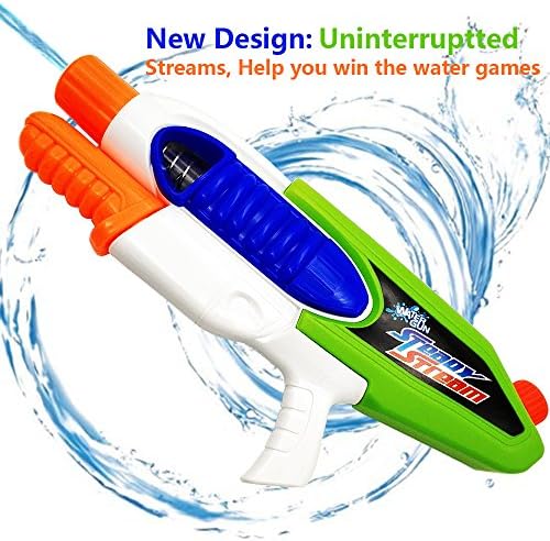 KEJIH Steady and Uninterrupted Streams Water Squirt Guns 800CC Water Blaster Up to 26 Ft for Kids and Audits,M72
