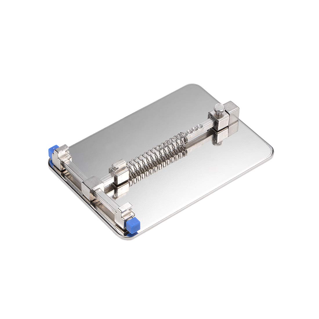 sourcing map PCB Circuit Board Holder, Universal Holder for Adjustable Mobile Phone Repair and Soldering, Silver Tone Stainless Steel