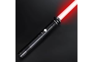 Tigoola Lightsaber with Metal Hilt, Rechargeable Light Saber, Durable PC Blade Tube, 12 Colors, FX Sounds, Flash on Clash, Smooth Swing, USB Cable Included, Kids Teens Adults Gift, Birthday Party Toy