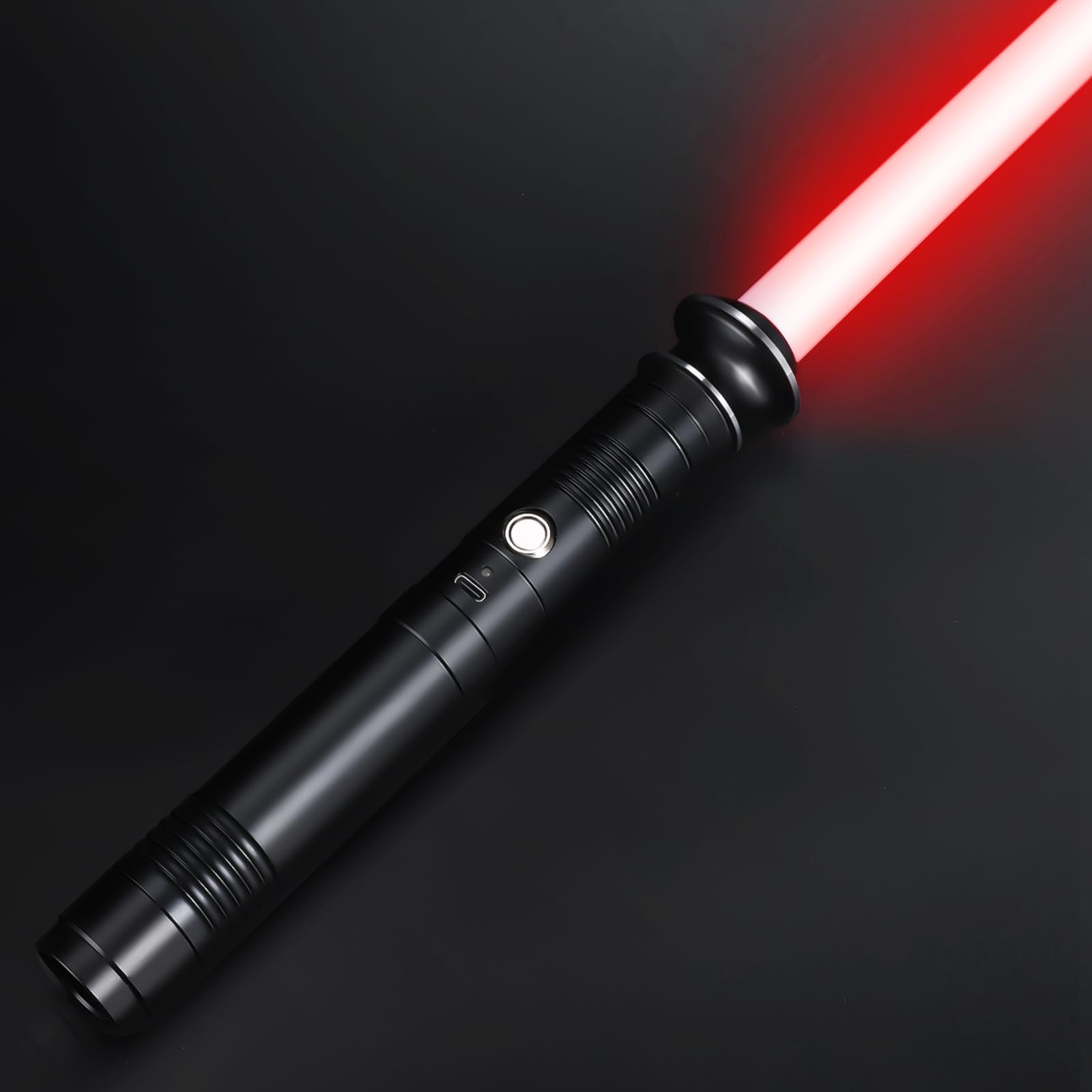 Photo 1 of ***(MISSING BOTTOM CAP)***Tigoola Lightsaber with Metal Hilt, Rechargeable Light Saber, Durable PC Blade Tube, 12 Colors, FX Sounds, Flash on Clash, Smooth Swing, USB Cable Included, Kids Teens Adults Gift, Birthday Party Toy