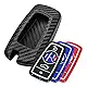 TANGSEN Smart Key Fob Case for BMW 1 3 4 5 6 7 Series GT3 GT5 M5 M6 X3 X4 3 4 Button Keyless Entry Remote Personalized Protective Cover Plastic Carbon Fiber Texture