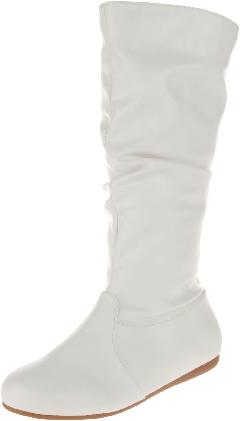 Enimay Women's Winter Fashion High Mid Calf Slouchy Flat Casual Dress Boot