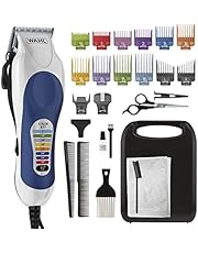 Wahl Corded Clipper Color Pro Complete Hair Cutting Kit for Men, Women, & Children with Colored Guide Combs for Smooth, Easy Haircuts - Model 79300-1001