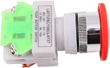 WANGCL 2PCS Emergency Stop Rotary Switch 1NO 1NC 22mm LAY37-11ZS view 6