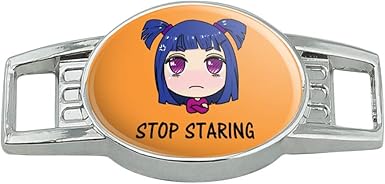 Amazon Com Stop Staring Kawaii Chibi Chibi Zapatos De Chica Con Encaje Para Zapatos Y Zapatos Clothing