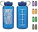 AQUANEÜ 34oz Inspirational Fitness Workout Sports Water Bottle with Time Marker | Measurements | Goal Marked Times for Measuring Your H2O Intake, BPA Free Non-Toxic Tritan 34oz