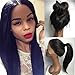 PlatinumHair Long Straight Hair Synthetic Lace Front Wigs Heat Resistant Fiber Silky Straight Wig for Women (Black Color Straight)