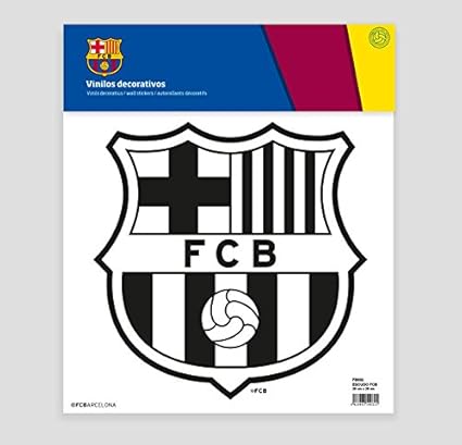 FCB FC Barcelona Escudo Adhesivo, Vinilo, Negro, 30.00x30.00x32.00 cm: Amazon.es: Hogar