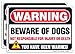 Beware Of Dog Sign,Faittoo 2 Pack Large 10 x 7 Inches Thick 0.40 Rust Free Heavy Duty Aluminum - UV Printed - Fade Resistant - Reflective - Indoor or Outdoor Use - Easy To Mount