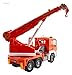 WolVol Friction Powered Construction Crane Truck Toy with Lights and Sounds for Kids, Crane arm can Expand to 18 inches