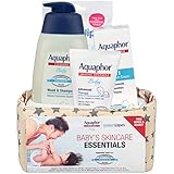 Aquaphor Baby Welcome Baby Gift Set - Free WaterWipes and Bag Included - Healing Ointment, Wash and Shampoo, 3 in 1 Diaper Rash Cream