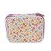 Teamoy Crochet Hook Case, Organizer Zipper Bag with Web Pockets for Various Crochet Needles and Knitting Accessories, Well Made, Small Volume and Easy to Carry, Flowers Pink(No Accessories Included)