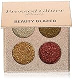 Beauty Glazed Eyeshadow Palette Insanely Pigments 4 Glitter Make Up Palettes Long Lasting Waterproof 4 Colors (Rose Gold)