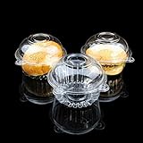 CYFELLBIU 100 pieces of plastic single cup cake muffin dome box box cup pod