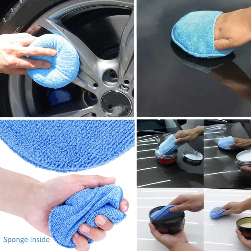 Clay Bar Towel,AIVS Fine Grade Auto Detailing Clay Rags,with Car Wash Mitt and Microfiber Wax