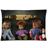 Horrible Chucky Doll Pattern Pillowcase Cover Custom Movie Chucky Standar Size Zipper Pillow Cases 20x30 (Two sides)