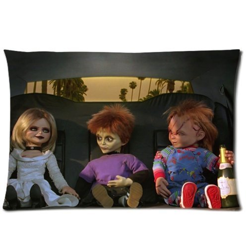 Horrible Chucky Doll Pattern Pillowcase Cover Custom Movie Chucky Standar Size Zipper Pillow Cases 20x30 (Two sides)