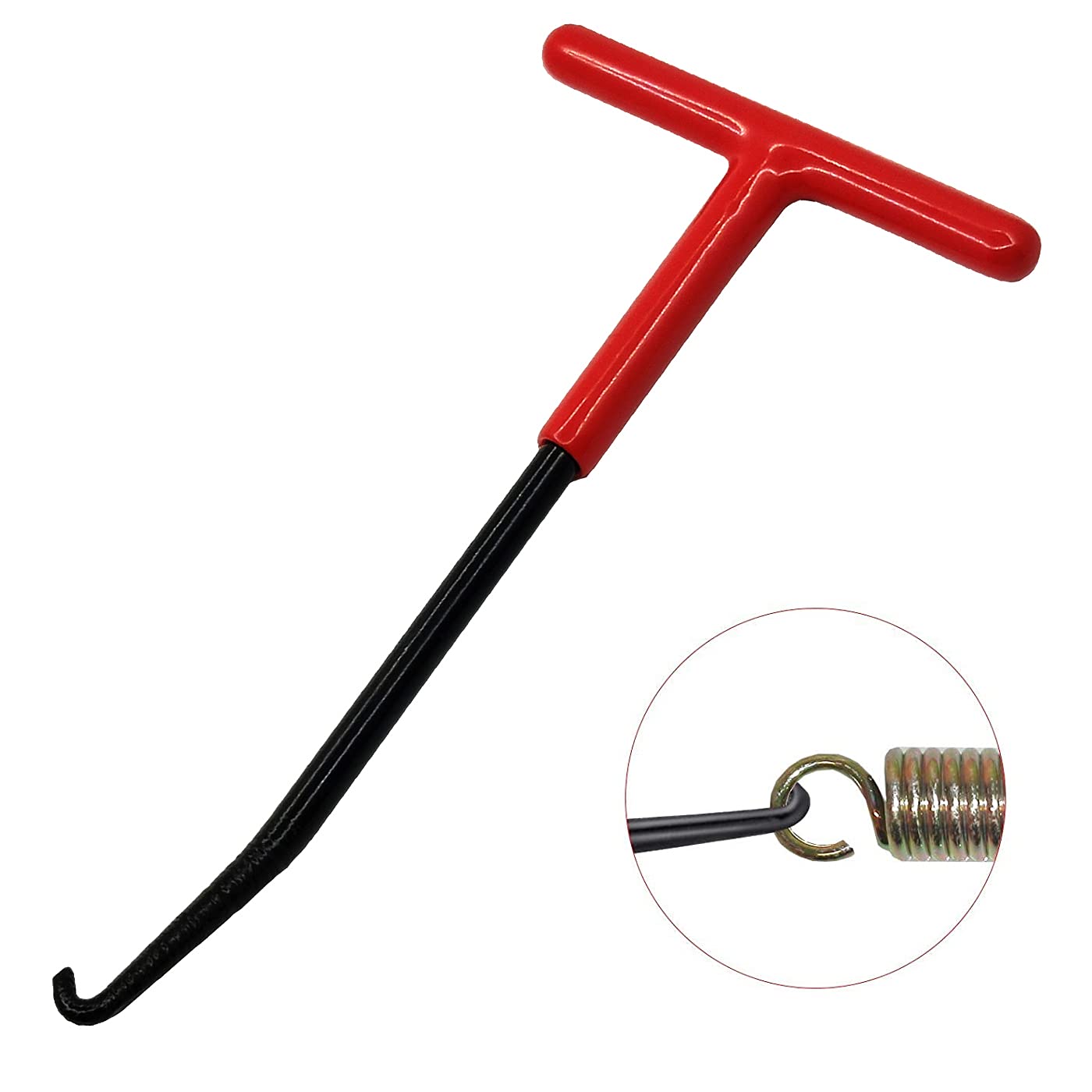Photo 1 of Motorcycle Exhaust Spring Hook, T Shaped Handle Exhaust Pipe Spring Puller Installer Hooks Tool with Rubber Coating for Motorcycle Vehicle Springs Removal, Installation, Adjustment (1pcs)